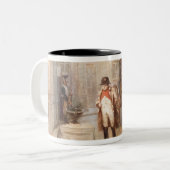 Napoleon na Waterloo (olie op doek) Tweekleurige Koffiemok (Voorkant links)
