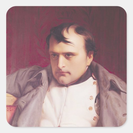 Napoleon na zijn ontslag vierkante sticker (Voorkant)