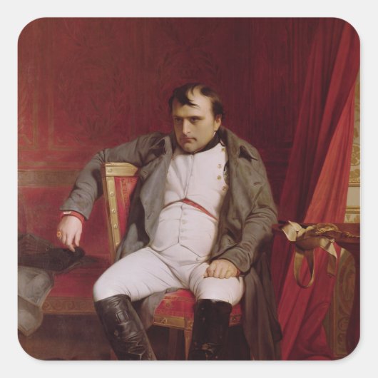 Napoleon na zijn ontslag vierkante sticker (Voorkant)