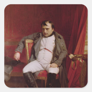 Napoleon na zijn ontslag vierkante sticker
