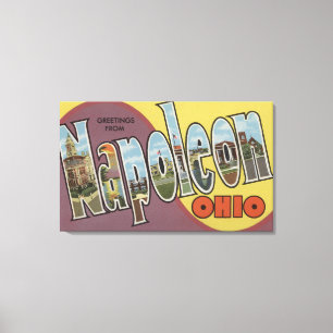 Napoleon, Ohio - Grote letterscènes Canvas Afdruk