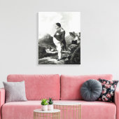 Napoleon op het eiland St. Helena, 1820 Canvas Afdruk (Insitu (Woonkamer))