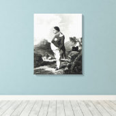 Napoleon op het eiland St. Helena, 1820 Canvas Afdruk (Insitu (Houten vloer))