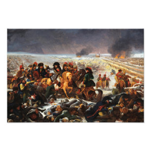 Napoleon op het slagveld van Eylau door Gros Foto Afdruk