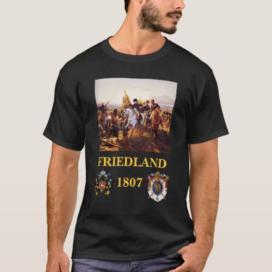 Napoleon op het wapen van Friedland T-shirt (Voorkant)