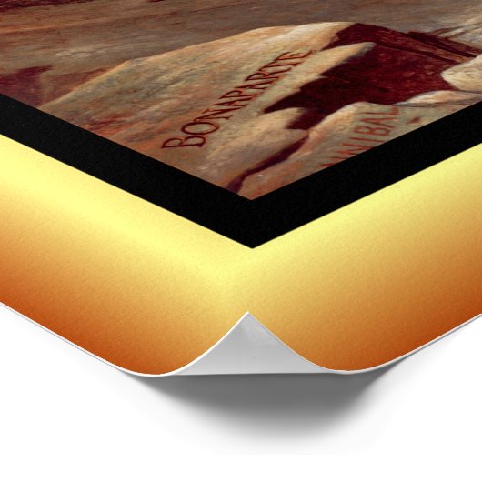 Napoleon oversteekt de Alpen ~Jacques-Louis David Poster (Hoek)