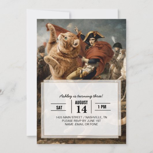 Napoleon Riding Giant Battle Cat Kaart (Voorkant)
