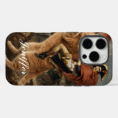 Napoleon rijdt op een reusachtige gevechtskat      Case-Mate iPhone case (Achterkant (horizontaal))