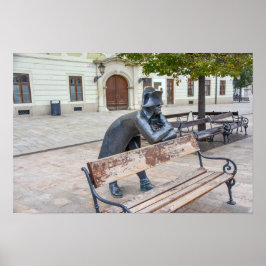 Napoleon Soldaat Standbeeld in Bratislava, Slowaki Poster