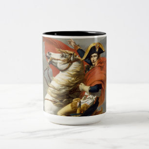 Napoleon steekt de Alpen over door Jacques Louis D Tweekleurige Koffiemok