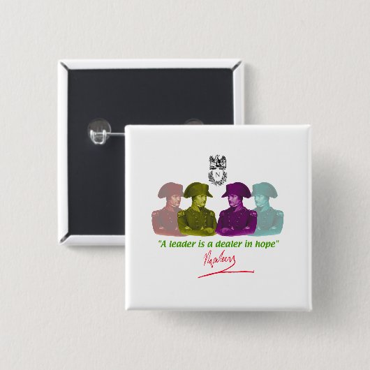 Napoleon Vierkante Button 5,1 Cm (Voorkant /achterkant)