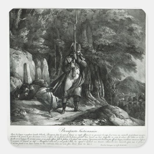 Napoleon voor invoerrechten vierkante sticker (Voorkant)