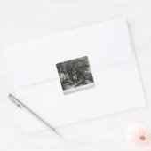 Napoleon voor invoerrechten vierkante sticker (Envelop)