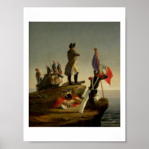 Napoleon wacht op de brig Inconstant Poster
