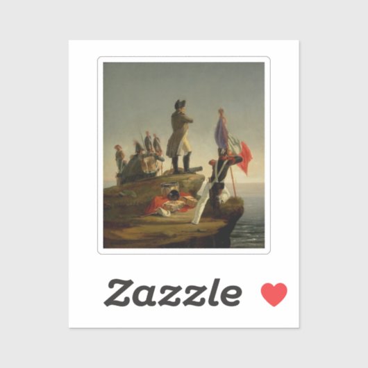 Napoleon wacht op de brig Inconstant Sticker (Vel)