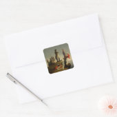 Napoleon wacht op de brig Inconstant Vierkante Sticker (Envelop)