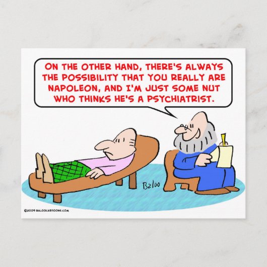 napoleon wat een psychiater briefkaart (Voorkant)