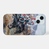 Napoleonic battle scene painting Leipzig  iPhone 15 Case (Achterkant horizontaal)