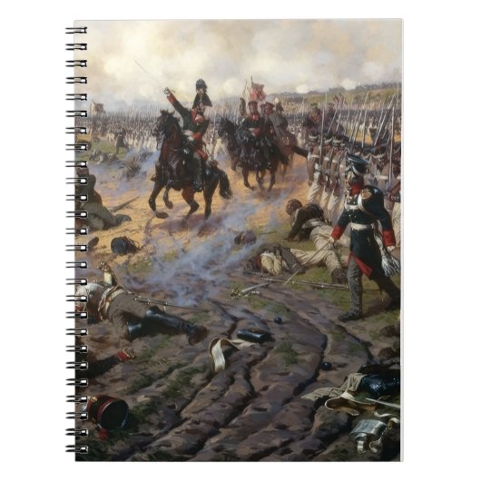Napoleonic Wars Painting French troops advancing Notitieboek (Voorkant)