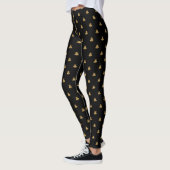 Napoleonische bijen ~ Faux Gilt on Black Leggings (Links)