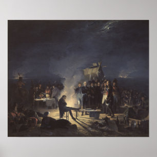 Napoleon's Bivak op de Nacht voor Wagram Poster
