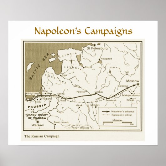 Napoleon's Campaigns, Russian Campaign Poster (Voorkant)