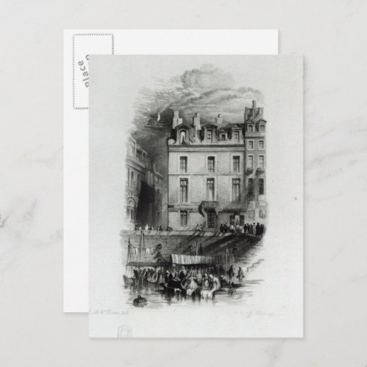 Napoleon's Lodgings on the Quai Conti, 1834-36 Briefkaart (Voorkant / Achterkant)