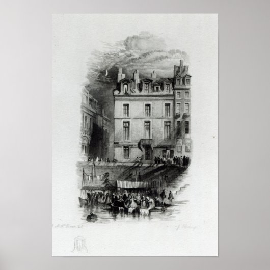 Napoleon's Lodgings on the Quai Conti, 1834-36 Poster (Voorkant)