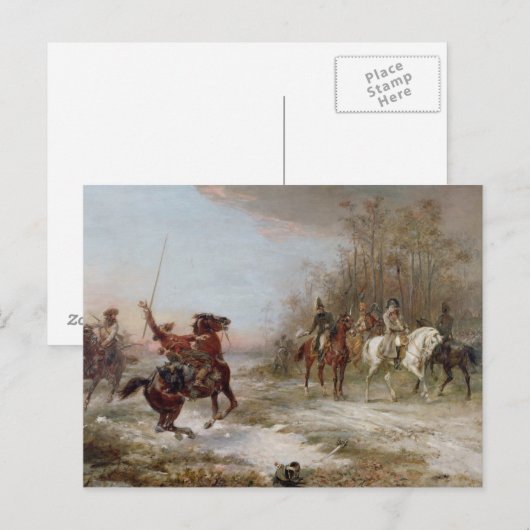 Napoleon's Peril te Brienne-le-Chateau, c.1891 (oi Briefkaart (Voorkant / Achterkant)