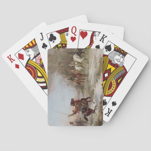 Napoleon's Peril te Brienne-le-Chateau, c.1891 (oi Pokerkaarten (Achterkant)