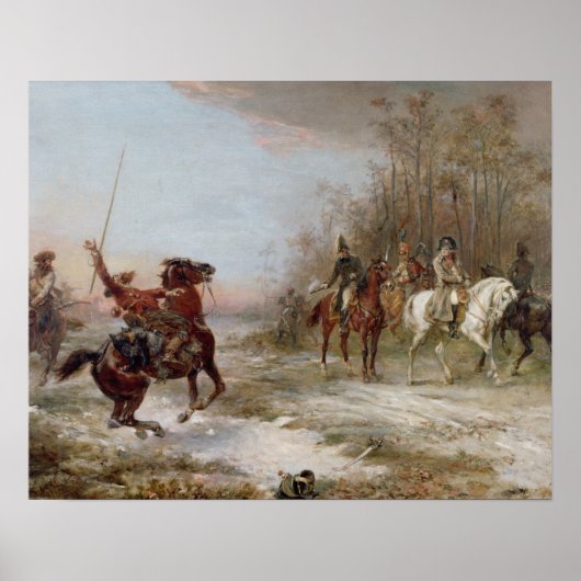 Napoleon's Peril te Brienne-le-Chateau, c.1891 (oi Poster (Voorkant)