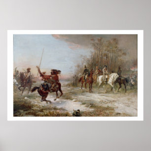 Napoleon's Peril te Brienne-le-Chateau, c.1891 (oi Poster