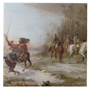 Napoleon's Peril te Brienne-le-Chateau, c.1891 (oi Tegeltje