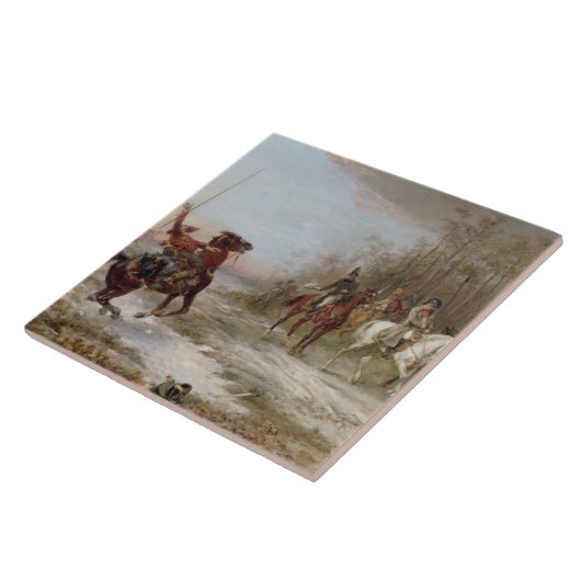 Napoleon's Peril te Brienne-le-Chateau, c.1891 (oi Tegeltje (Zijkant)