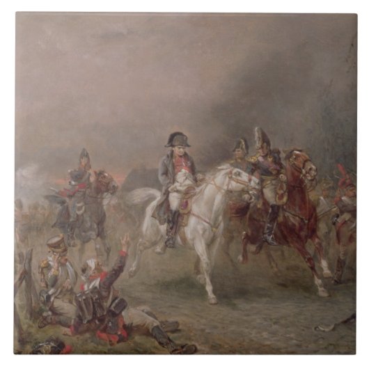 Napoleon's Retreat (olie op doek) Tegeltje (Voorkant)