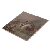Napoleon's Retreat (olie op doek) Tegeltje (Zijkant)
