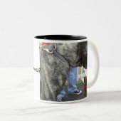 Napoleontisch complex? tweekleurige koffiemok (Voorkant rechts)