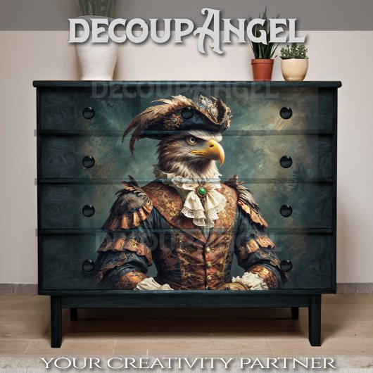 Napoleontische adelaar in het uniform van generaal tissuepapier