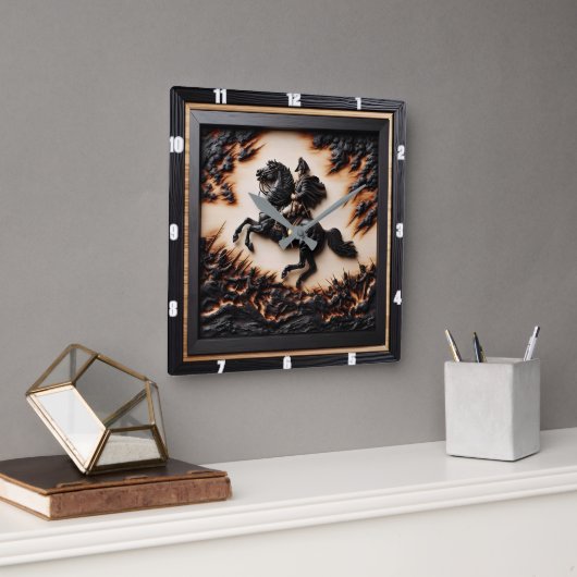 Napoleontische cavalerie lader sprint vierkante klok (Kantoor)