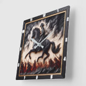 Napoleontische cavalerie Mount Dashing Vierkante Klok (Hoek)