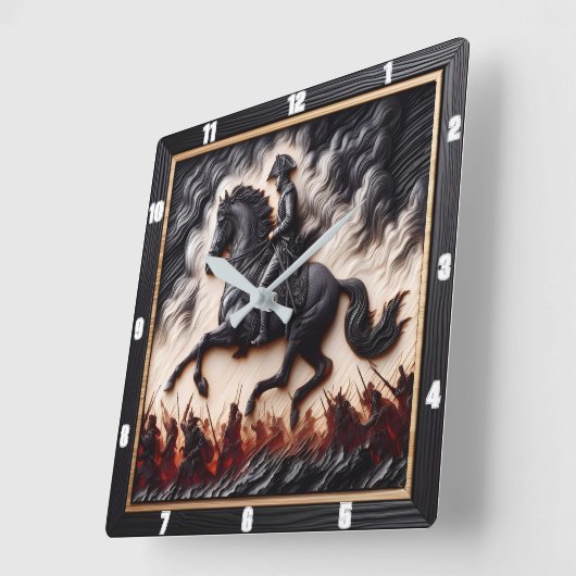 Napoleontische cavalerie Mount Dashing Vierkante Klok (Hoek)