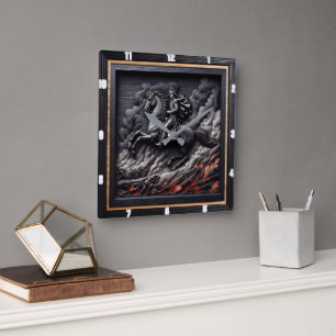 Napoleontische Cavalerie Steed Racing Vierkante Klok