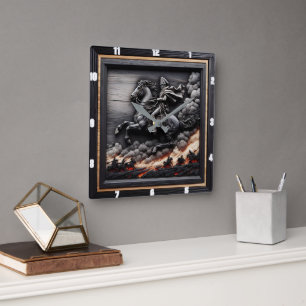 Napoleontische cavalerie vierkante klok