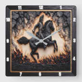 Napoleontische cavaleriecharge vierkante klok (Voorkant)