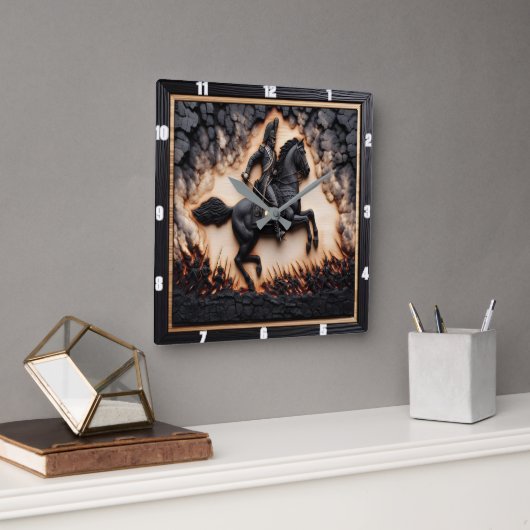 Napoleontische cavaleriecharge vierkante klok (Kantoor)