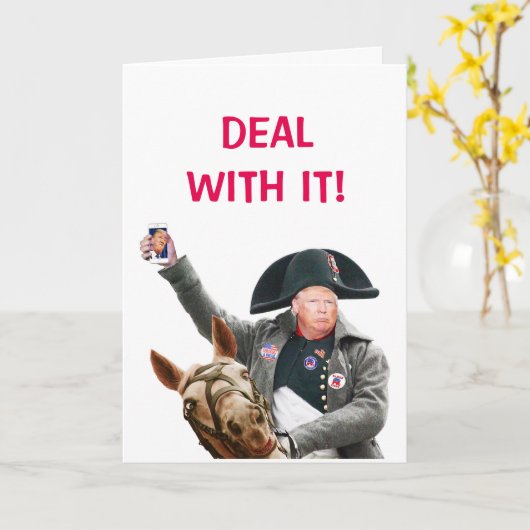 Napoleontische complexe verjaardag Kaart (Gele Bloem)