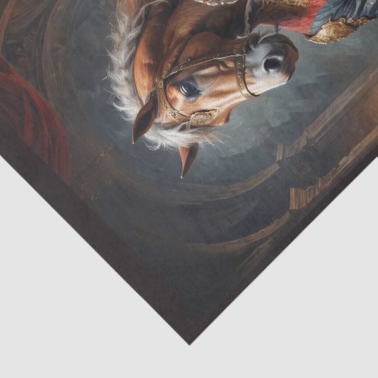 Napoleontische leger gekleed edele paard tissuepapier (Detail)