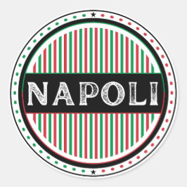 Napoli City Pride Emblem – Italian Identity Ronde Sticker
