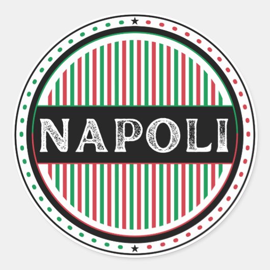 Napoli City Pride Emblem – Italian Identity Ronde Sticker (Voorkant)