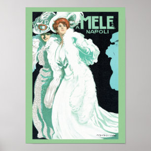 Napoli, E. en A. Mele en Ci.  nieuwe kunst Poster